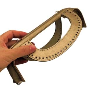 Çanta Aksesuar 25 cm Suni Derili Gold Renk Gizli Çanta Bursu Yeni Model