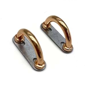 Çanta Aksesuar Çift Köprü Aparatı Light Gold Renk Oval Model
