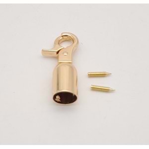 Çanta Aksesuar 12 mm Light Gold Renk Kancalı Kovan 1 Adet