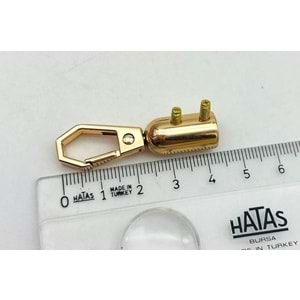 Çanta Aksesuar 9 mm Light Gold Renk Kancalı Kovan 2 Adet