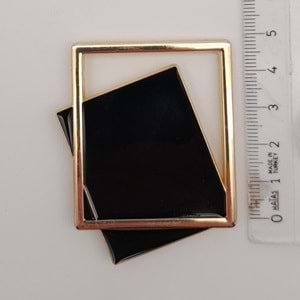 Çanta Aksesuar Light Gold Çerçeve Model Siyah Renk Mıknatıslı Kilit