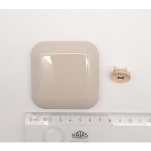Çanta Aksesuar 7 cm Kare Akrilikli Bej Renk Light Gold Mıknatıslı Kilit