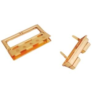 Çanta Aksesuar Light Gold Renk 5.3x3.5 cm Kilit No:87