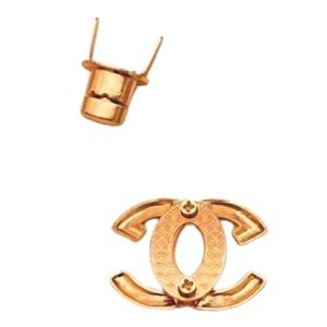 Çanta Aksesuar Light Gold Renk 4x3 cm Vidalı Çanta Kilidi