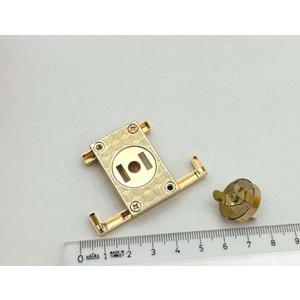 Çanta Aksesuar 5.5x3.5 Cm Light Gold T Model Kilit