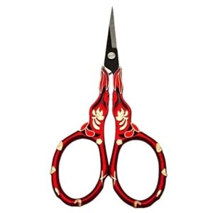 Çanta Aksesuar Kırmızı Renk Vintage Makas 11 cm