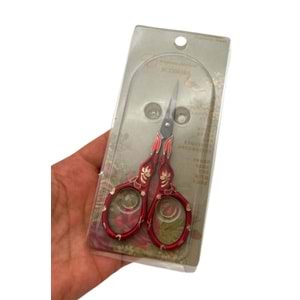 Çanta Aksesuar Kırmızı Renk Vintage Makas 11 cm