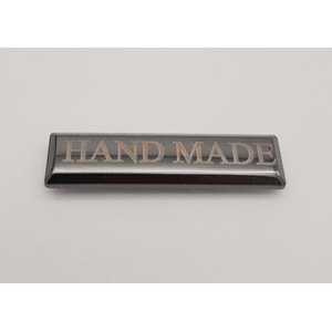 Çanta Aksesuar Handmade Yazılı Metal Etiket Plaka Süs Füme Renk