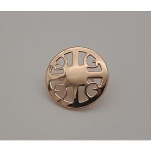 Çanta Aksesuar 3 cm Yuvarlak Model Desenli Light Gold Plaka Süs