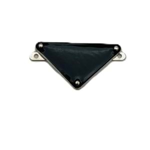 Çanta Aksesuar 3.5x2 Cm Üçgen Metal Plaka Etiket Süs Gümüş Metalli