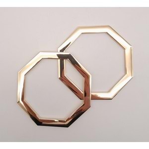 Çanta Aksesuar 10 cm Sekizgen Light Gold Metal Çanta Sapı