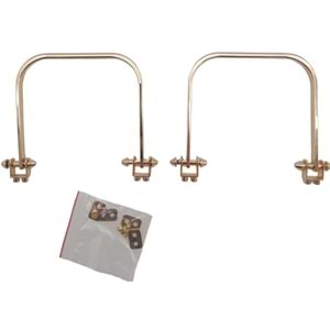 Çanta Aksesuar 9x9 cm Light Gold Renk Vidalı Metal Çanta Tutma Sapı