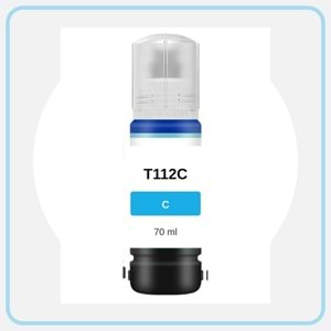 Epson T112C Mavi Muadil Mürekkep 70 ml