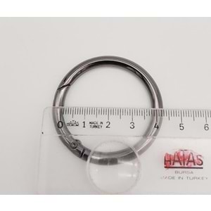 Çanta Aksesuar 4 Cm Füme Yaylı Halka 1 Adet