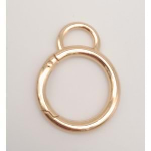 Çanta Aksesuar 2.5 Cm Light Gold Kulaklı Yaylı Halka 1 Adet