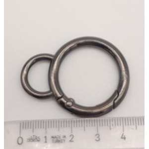 Çanta Aksesuar 2.5 Cm Füme Kulaklı Yaylı Halka 1 Adet