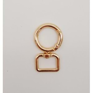 Çanta Aksesuar 2 cm Light Gold Köşeli Yaylı Halka 1 Adet