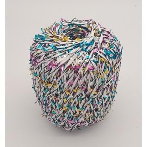 Çanta Aksesuar Confetti Kağıt İp Beyaz Renkli