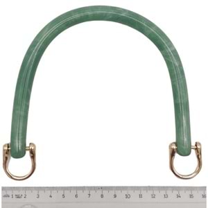 Çanta Aksesuar 16 cm Akrilik Açık Yeşil Renk Çanta Tutma Sapı Light Gold Metalli