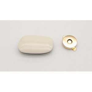 Çanta Aksesuar Krem Renkli Light Gold Mıknatıslı Kilit