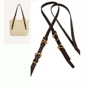 Çanta Aksesuar Koyu Kahve Renk Nez Model Çanta Sapı