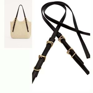 Çanta Aksesuar Siyah Renk Nez Model Çanta Sapı