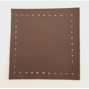 Çanta Aksesuar 10x10 cm Kare Suni Deri Koyu Kahverengi 1 Adet