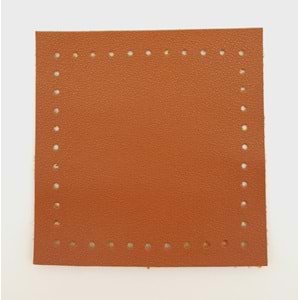 Çanta Aksesuar 10x10 cm Kare Suni Deri Taba Renk 1 Adet