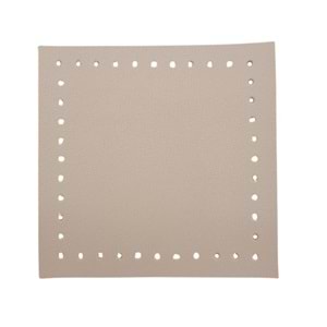 Çanta Aksesuar 10x10 cm Kare Suni Deri Bej Renk 1 Adet