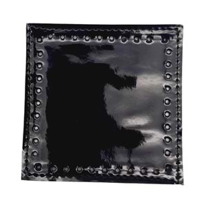 Çanta Aksesuar 10x10 cm Kare Rugan Deri Siyah Renk 1 Adet
