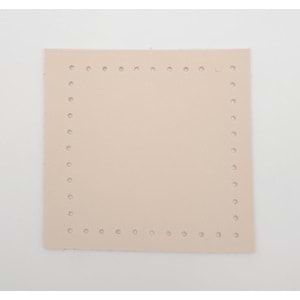 Çanta Aksesuar 10x10 cm Kare Suni Deri Krem Renk 1 Adet