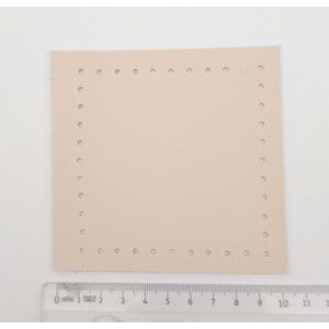 Çanta Aksesuar 10x10 cm Kare Suni Deri Krem Renk 1 Adet