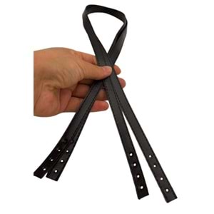 Çanta Aksesuar Slim Model 70x1.2 cm Suni Deri Siyah Renk Çift Çanta Sapı