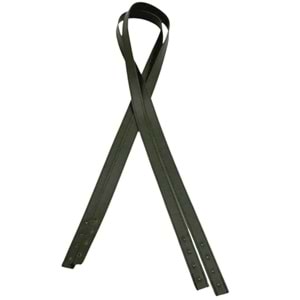 Çanta Aksesuar Slim Model 70x1.2 cm Suni Deri Haki Yeşil Renk Çift Çanta Sapı