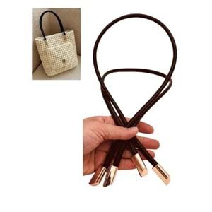Çanta Aksesuar 60 cm Koyu Kahve Renk Trend Model Çift Çanta Sapı