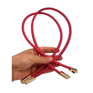 Çanta Aksesuar 60 cm Açık Kırmızı Renk Trend Model Çift Çanta Sapı