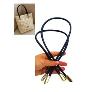 Çanta Aksesuar 60 cm Lacivert Renk Trend Model Çift Çanta Sapı