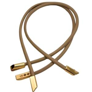 Çanta Aksesuar 60 cm Bej Renk Trend Model Çift Çanta Sapı