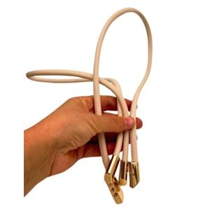 Çanta Aksesuar 60 cm Krem Renk Trend Model Çift Çanta Sapı