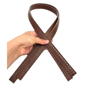 Çanta Aksesuar 80x2 cm Taba Renk 16 Delikli Model Çift Çanta Sapı