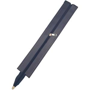 Çanta Aksesuar 40 cm Derili Fermuar Lacivert Renk Light Gold Metalli