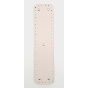 Çanta Aksesuar Suni Deri Krem Renk 40x10 cm Dikdörtgen Çanta Tabanı Gümüş Aparatlı