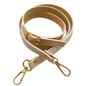 Çanta Aksesuar 120x1.5 cm Tokalı Çanta Sapı Slim Model Renk Seçenekli Light Gold Metalli