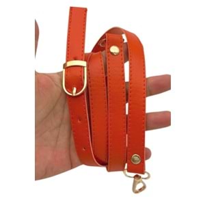 Çanta Aksesuar 120x1.5 cm Tokalı Çanta Sapı Slim Model Renk Seçenekli Light Gold Metalli