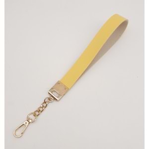 Çanta Aksesuar Sarı Tek Kat Suni Deri Zincirli Elcik Light Gold Metal