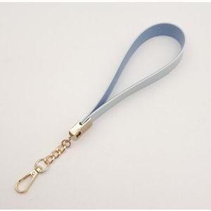 Çanta Aksesuar Mavi Tek Kat Suni Deri Zincirli Elcik Light Gold Metal