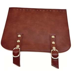 Çanta Aksesuar 24x19 cm Çift Mıknatıslı Suni Deri Kapak Taba Renk Light Gold Metalli