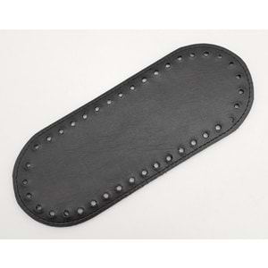 Çanta Aksesuar Suni Deri Siyah Renk 20X8 cm Oval Çanta Tabanı