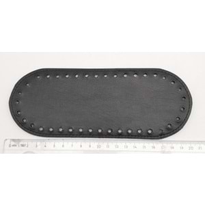 Çanta Aksesuar Suni Deri Siyah Renk 20X8 cm Oval Çanta Tabanı