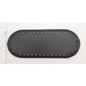 Çanta Aksesuar Suni Deri Siyah Renk 20X8 cm Oval Çanta Tabanı
